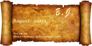 Bagosi Judit névjegykártya